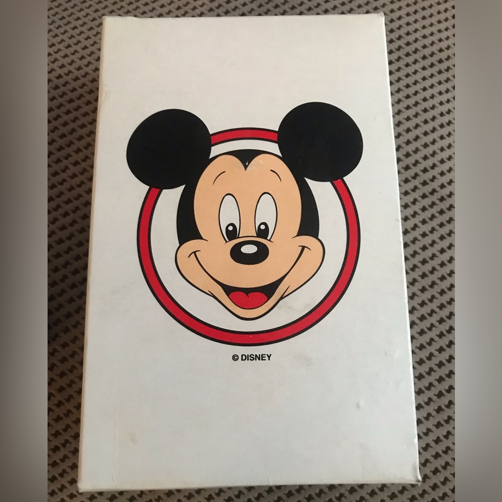 NWT Disney Watch  Mickey Mouse  Silver Tone Black Leather Band - Picture 3 of 9